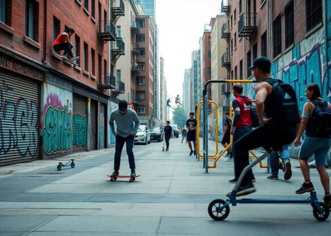 Městské sporty – Skating, parkour a street workout jako nový mainstream